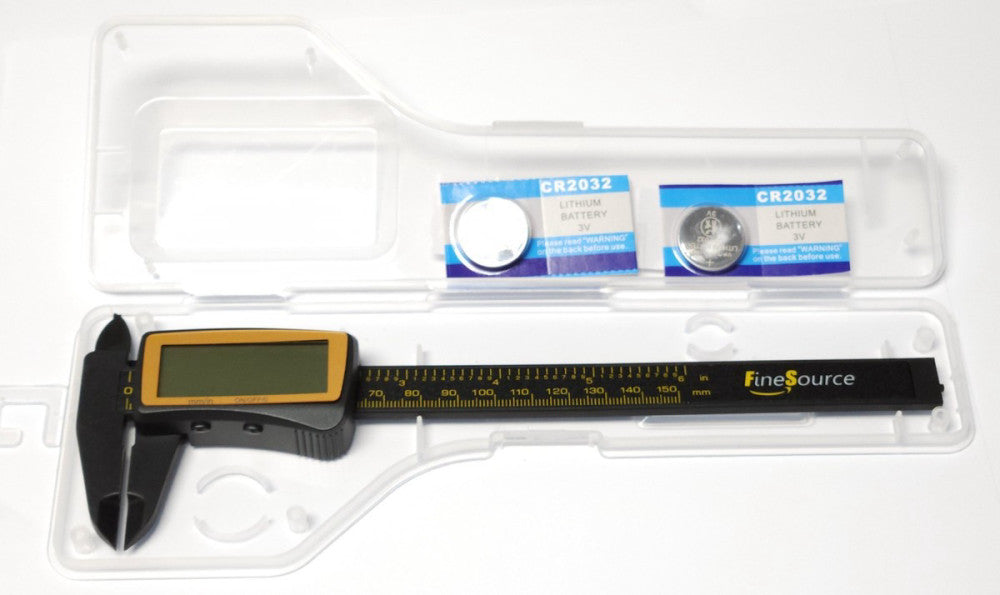 FINE SOURCE X004GDJGCL Digital Caliper Micrometer Measuring Instrument Tool 6" 1