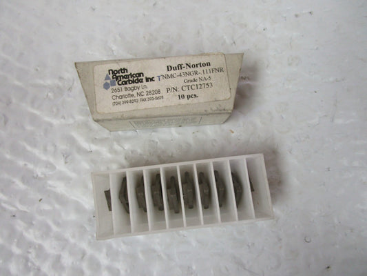 New Lot Of 10 North American Carbide Inserts TNMC-43NGR-111FNR Grade NA-5