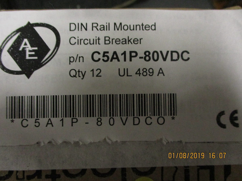 C5A1P-80VDC American Electrical Inc. CIR BRKR MAG-HYDR 5A 80VDC LEVER BRAND NEW!