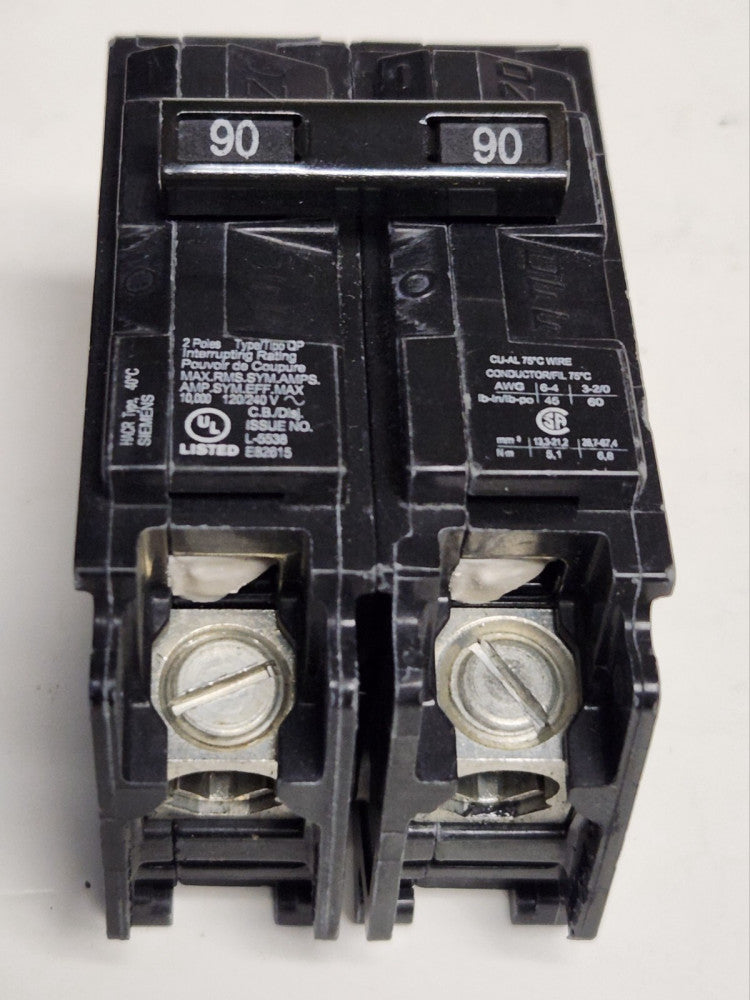 SIEMENS Q290 2 Pole 90 AMP Type QP Plug IN Circuit Breaker 120 240 VAC