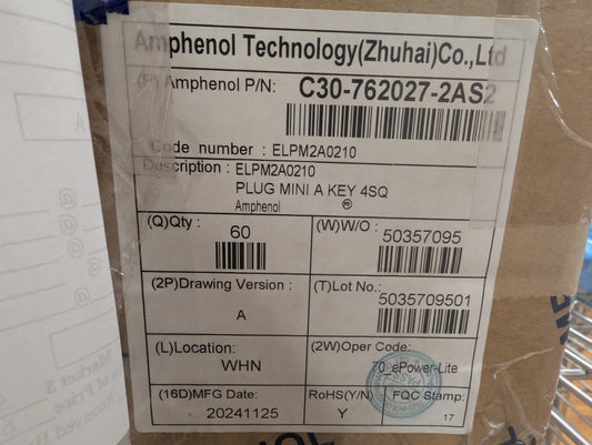 New, Amphenol, ELPM2A0210, E-POWERLITEMINI 2WAY PLUG FOR 4MMWI