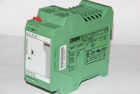 PHOENIX CONTACT 29 38 75 6 MINI-PS-100-240AC/10-15DC/12 10-15VDC Power Supply