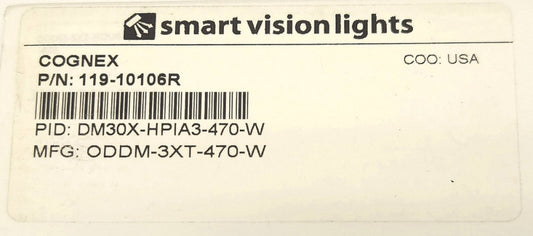 COGNEX 119 10106R SMART VISION LIGHTS DM30X HPIA3 470 W ODDM 3XT 470 W