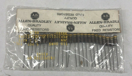 (25 pcs) RCR32G111JS  Allen-Bradley, 110 ohm 1 Watt 5%, Carbon Comp Resistor