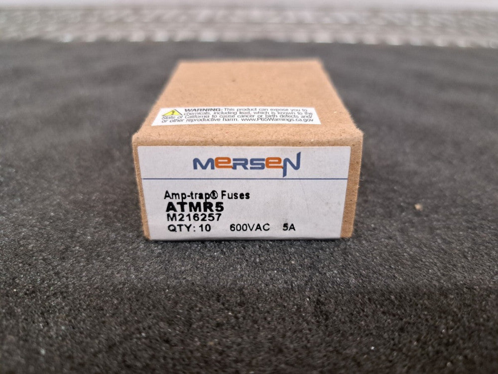New, Mersen, ATMR5, Fuse Class CC 5A 600V Holder Cartridge, Box of 10