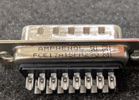 New, Amphenol, FCE17A15PM290, CONN D-SUB PLUG 15POS SOLDER CUP
