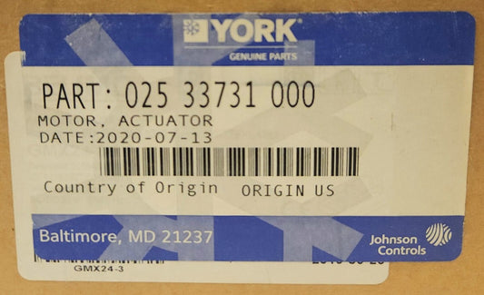YORK 025 33731 000 Johnson Controls BELIMO GMX24-3 Motorized Actuator 24 VAC VDC