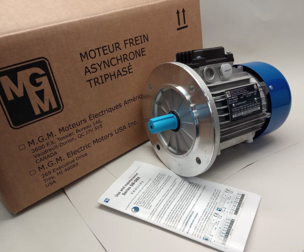 MGM SM80C4 Electric Motor BM-80-C4 3ph 0.9/1.05kW 1390/1670rpm 400/460V 50/60hz