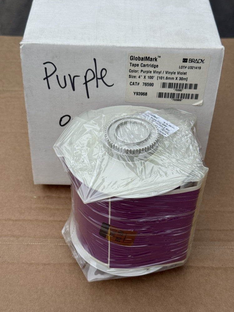 Brady 76590 GlobalMark Purple Tape Cartridge 4" x 100'  - New