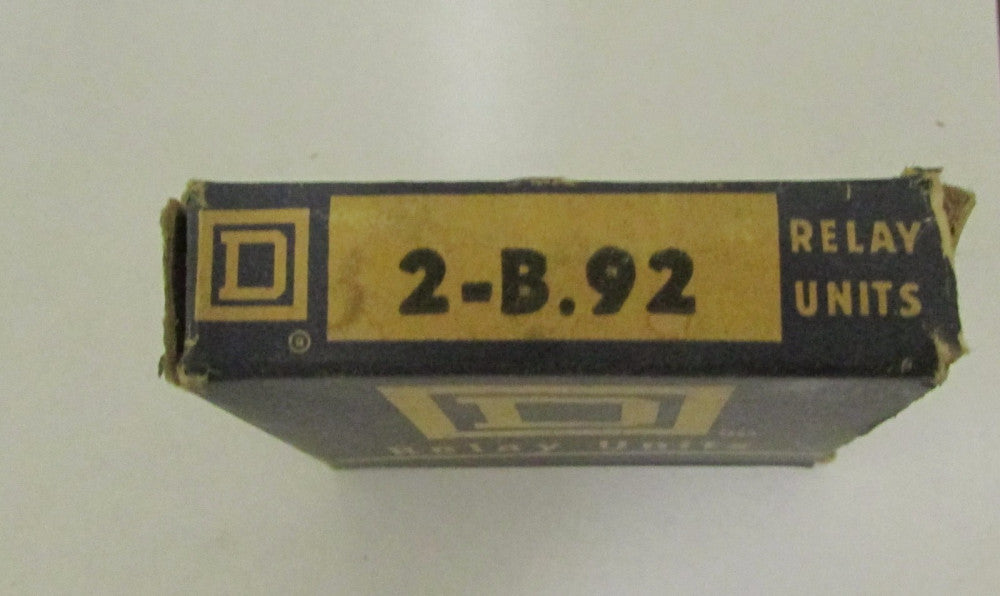 Package of (2) SQUARE D B.92 Thermal Overload Relay Heater Element B 92