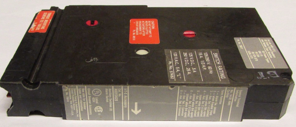 SIEMENS ITE A02ED62B EC ED HHED CED Auxiliary Switch + Alarm