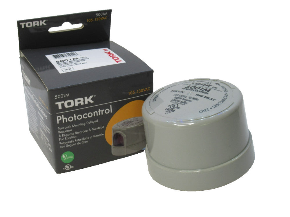 Tork 5001M 105-130Vac Turn-Lock Moutning Delayed Response Photocontrol (New)