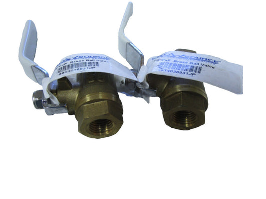 PRO-SOURCE Brass 1/4" Npt FxF Threaded Ball Valve 600 WOG Full port Lot of 2