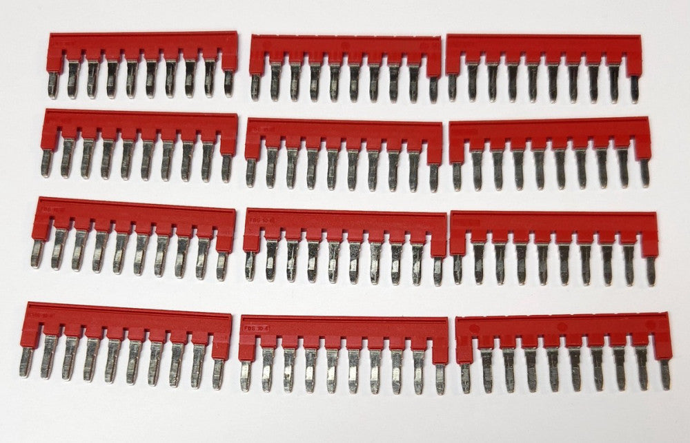 BAG OF 12 EATON XBAFBS106 Type FBS 10-6 RED Plug In Bridge FBS106