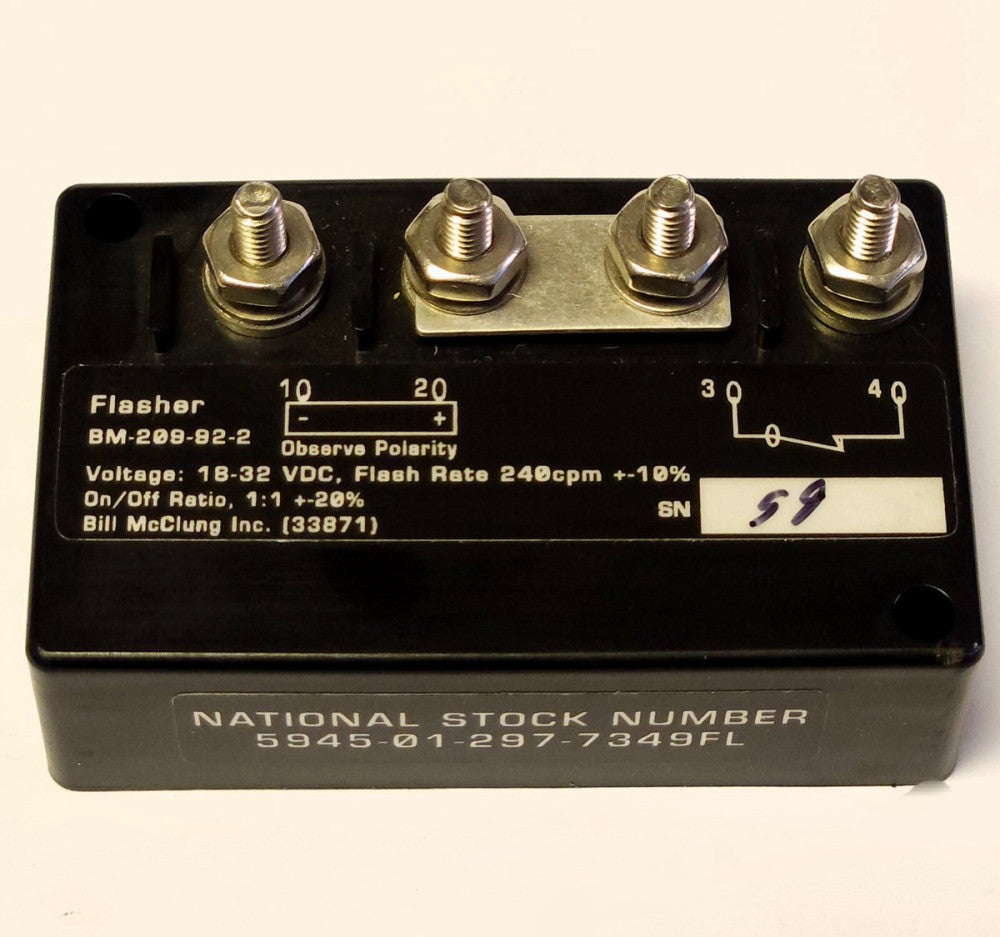 NATIONAL BILL McClung BM 209 92 2 33871 AIRCRAFT QUALITY FLASHER 18-32 VDC 5945