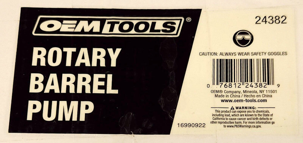 OEM TOOLS 24382 ROTARY BARREL DRUM OIL PUMP