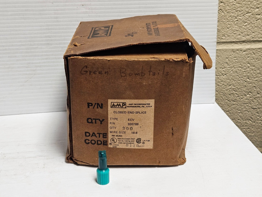 NEW LOT OF 300 AMP ECV GREEN CLOSED END SPLICE CRIMP 320788 18-8