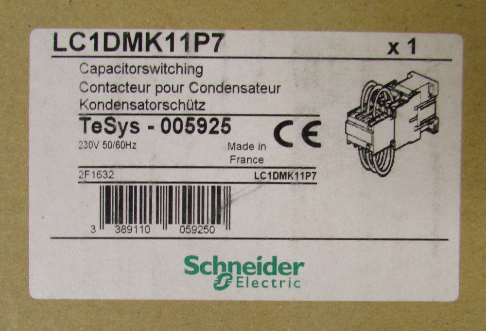 SCHNEIDER ELECTRIC LC1DMK11P7 230V Capacitor Switching Relay Contactor
