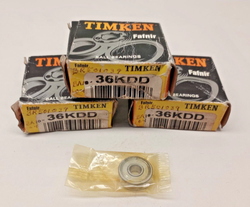 Timken 36KDD Ball Bearing Double Shielded (Pack of 3) 6mm ID x 19mm OD x 6mm W