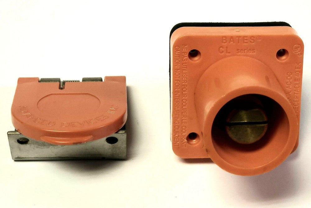 BATES CL SERIES ORANGE Panel Mount Receptacle 600 VAC VDC 400 AMP 40 EX