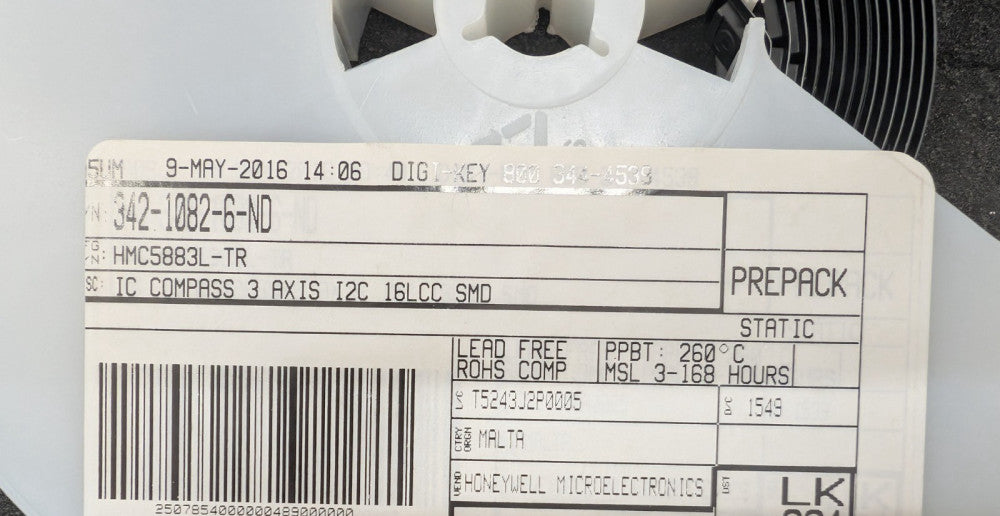 New, Honeywell, HMC5883L-TR, SENSOR MR I2C 16LCC