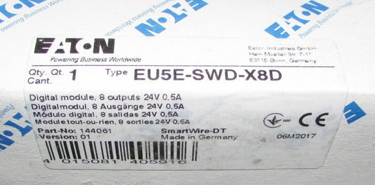 EATON EU5E SWD X8D 24 VDC Digital Output Module 144061