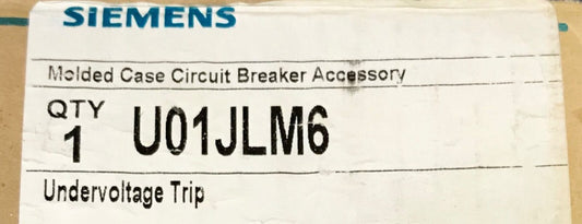 SIEMENS U01JLM6 120VAC JM LM Frame Mining Duty Undervoltage Release Types JM6 