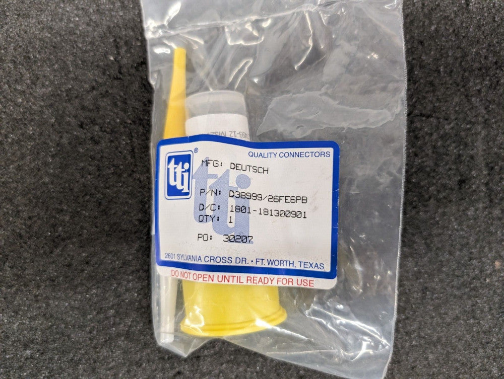 New, Deutsch, D38999/26FE6PB, Circular MIL Spec Connector