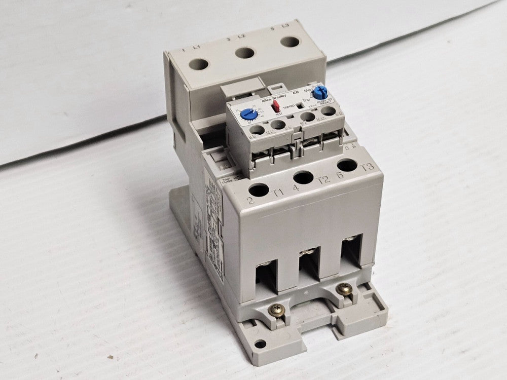 ALLEN BRADLEY OVERLOAD RELAY 193-EB1ME SER A 23-75A W/ BASE 193-EPM3 - USED