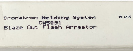 CRONATRON WELDING SYSTEM CW5091 Blaze Out Flash Arrestor CW 5091 OXYGEN