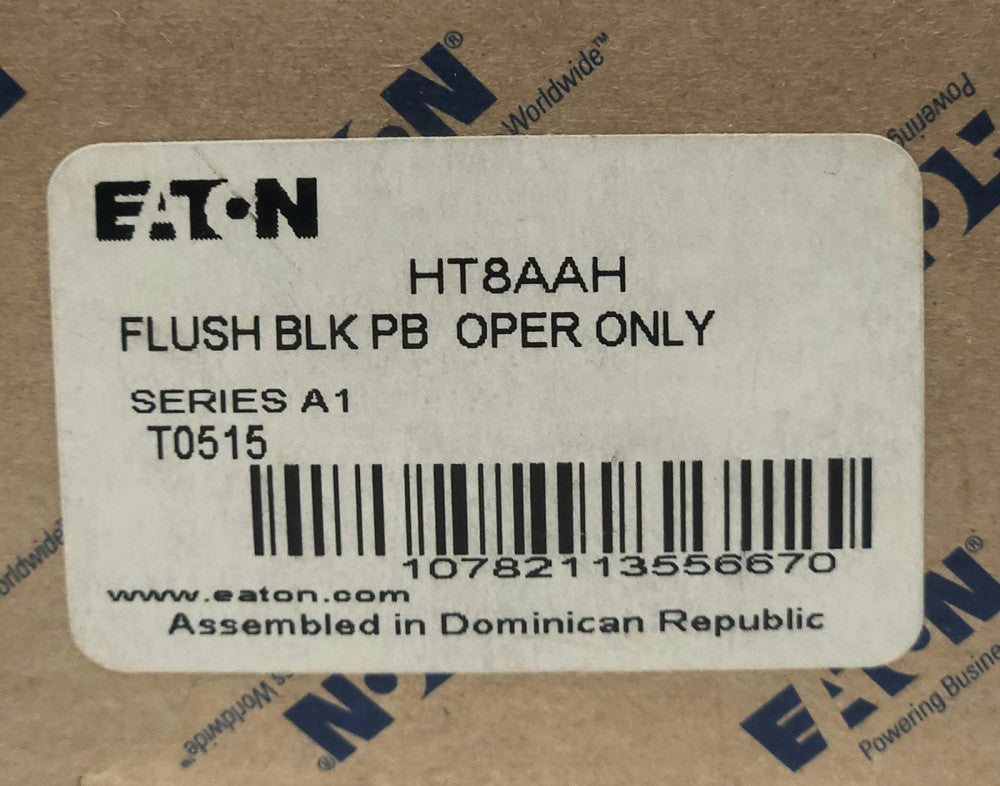 EATON CUTLER HAMMER HT8AAH Flushhead Black Pushbutton Operator Series A1