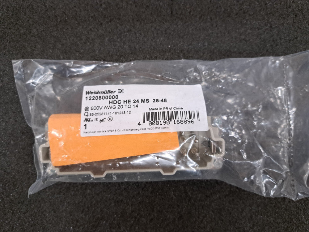 New, Weidmuller, 1220800000, INSERT MALE 24POS+1GND SCREW