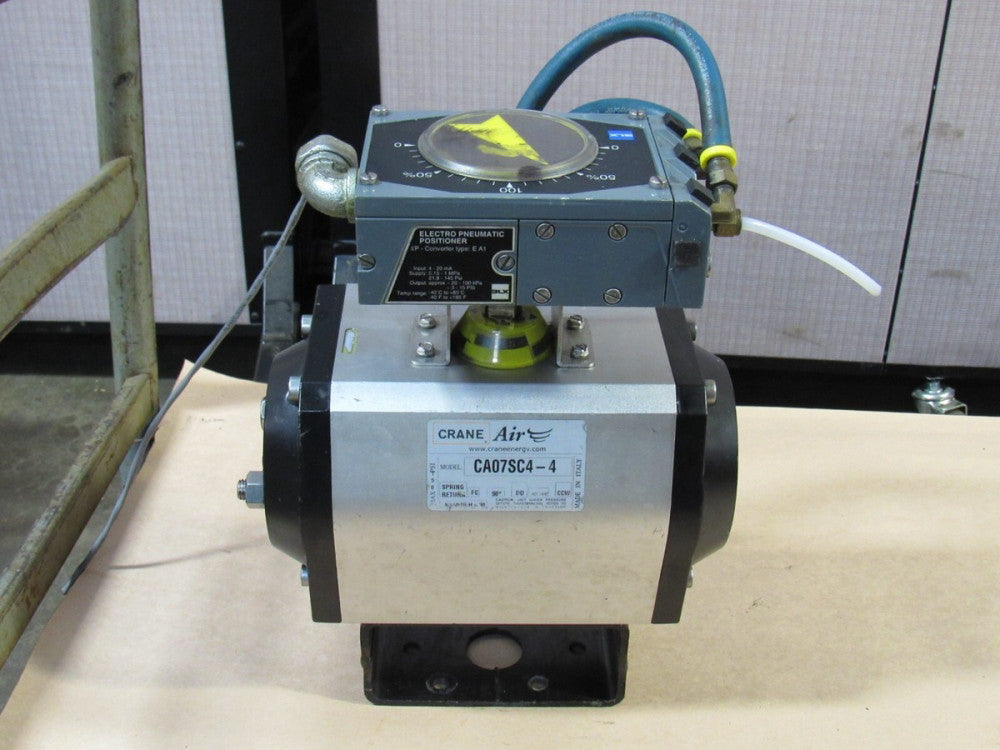CRANE AIR ACTUATOR CA07SC4-4 W/ BLX POSITIONER EA1 - USED