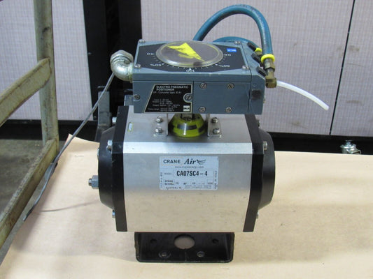 CRANE AIR ACTUATOR CA07SC4-4 W/ BLX POSITIONER EA1 - USED