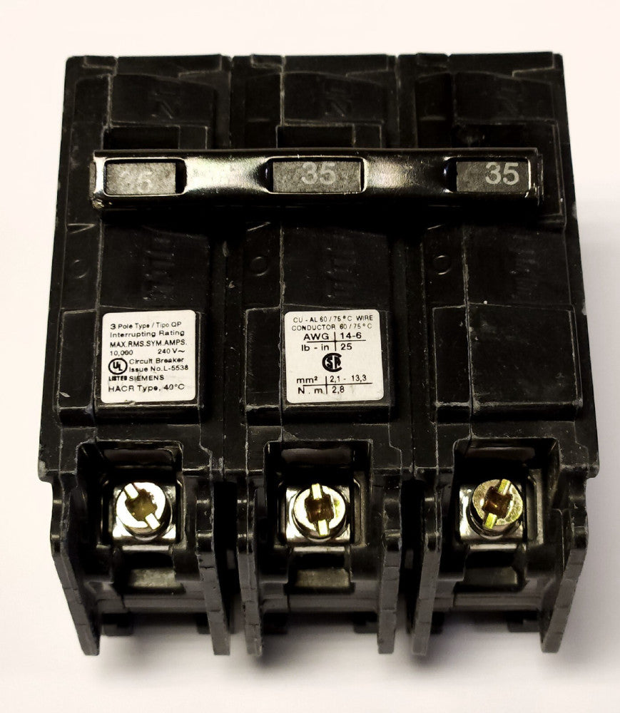SIEMENS Q335 3 Pole 35 AMP Type QP Circuit Breaker