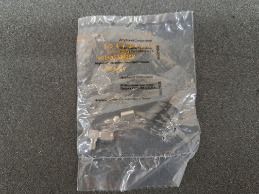 New, Amphenol, 901-9531-1SF, CONN SMA PLUG R/A 50 OHM SOLDER