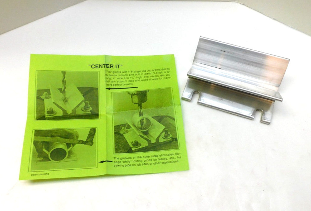 CENTER-IT DRILL PRESS BLOCK 5" X 4" X 1-3/4" 45° TAPER ALUMINUM