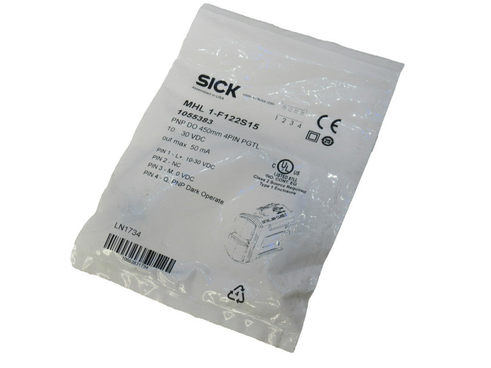 Sick MHL 1-F122S15 , 1055383 PNP D0 450mm 4pin Pigtail (New)