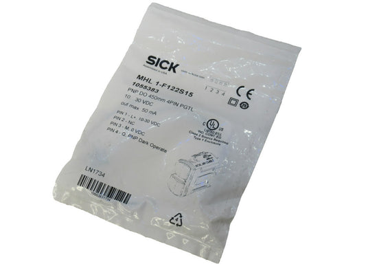 Sick MHL 1-F122S15 , 1055383 PNP D0 450mm 4pin Pigtail (New)