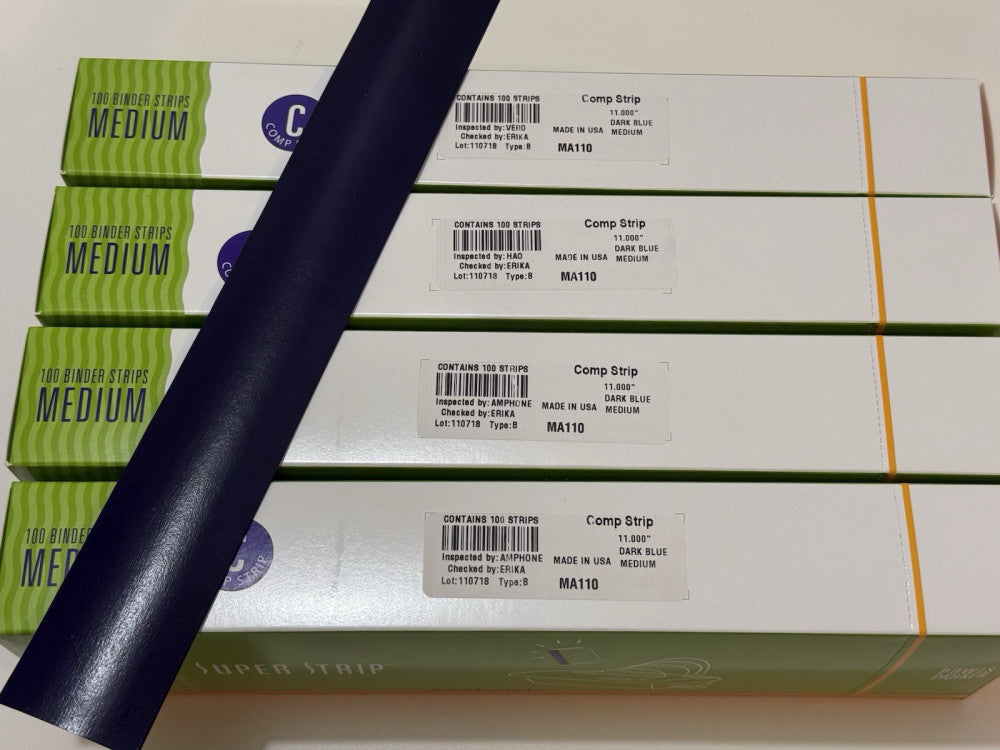 Lot of 4 - Powis Fastback 11" Medium Dark Blue Comp Strip MA110 - 100 Per Box