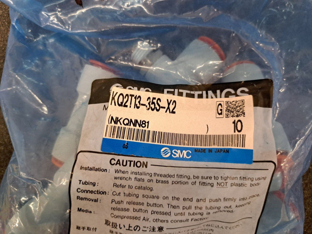 New, SMC, KQ2T13-35S-X2, kq2 1/2 - fitting, branch tee, Lot of 22