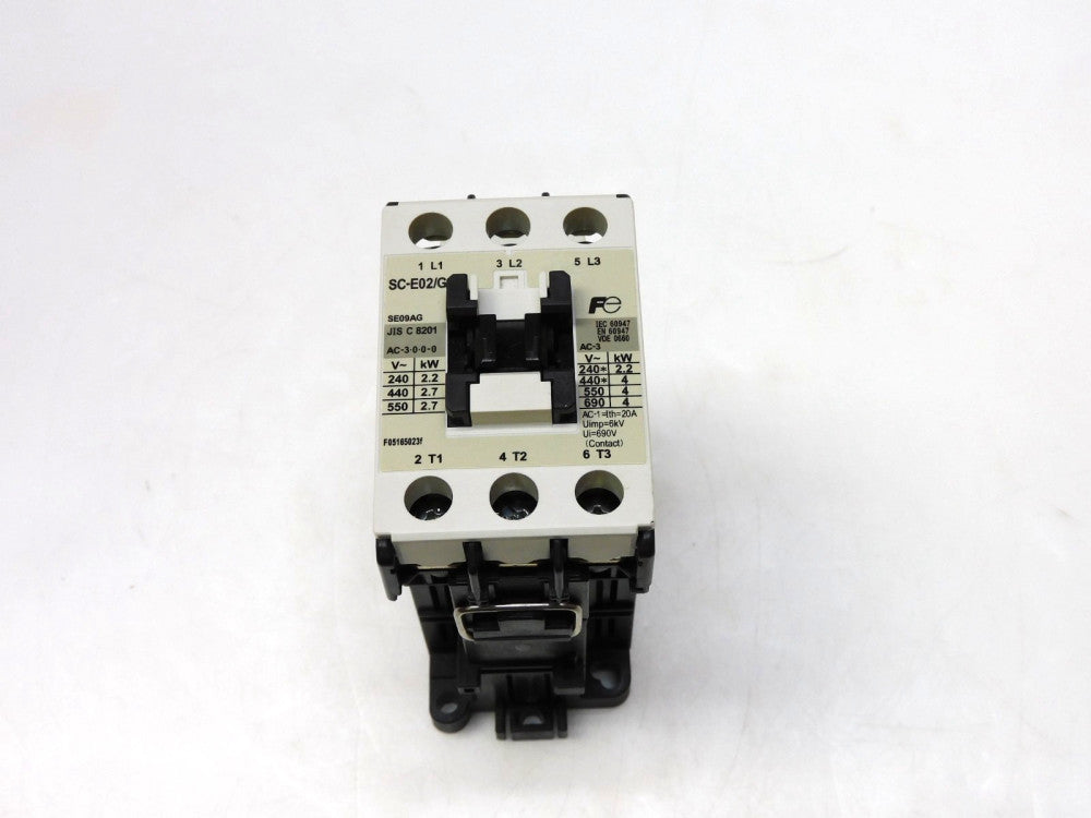 FUJI ELECTRIC SC-E02/G MAGNETIC CONTACTOR 20A 24VDC COIL SE09AG-E