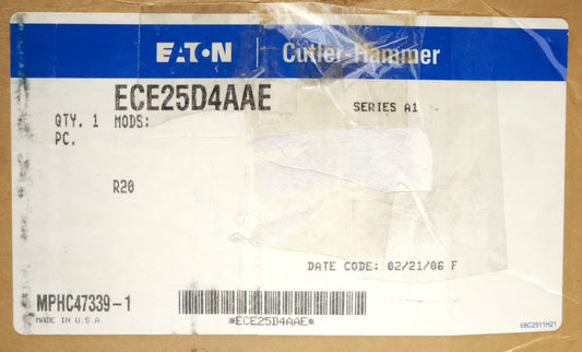 EATON CUTLER HAMMER ECE25D4AAE Combination 120 VAC Size 0 Size D 18 AMP Starter