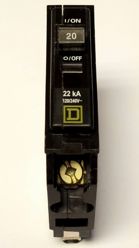 SQUARE D QO120VH Single Pole 20 AMP Type QO 22 KA Circuit Breaker 22,000 Kaic