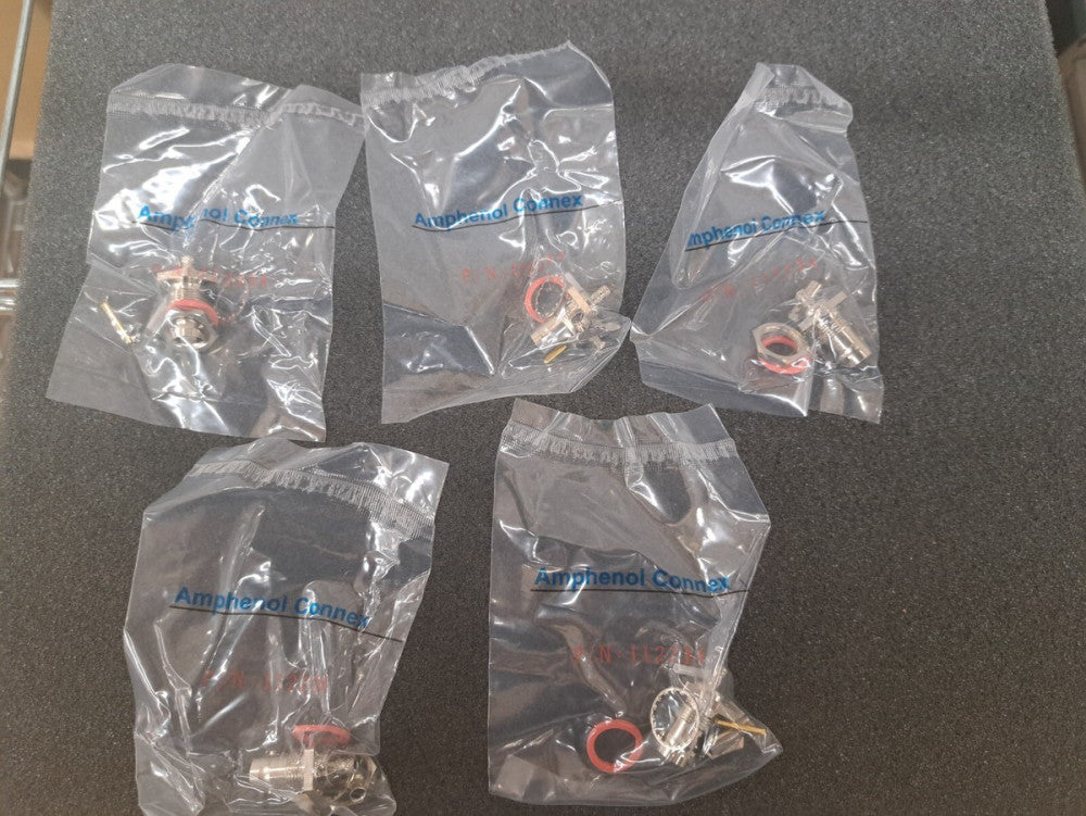 New, Amphenol, 112234, CONN BNC JACK STR 50 OHM CRIMP, Sold as lots of 5pcs