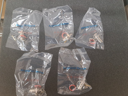 New, Amphenol, 112234, CONN BNC JACK STR 50 OHM CRIMP, Sold as lots of 5pcs