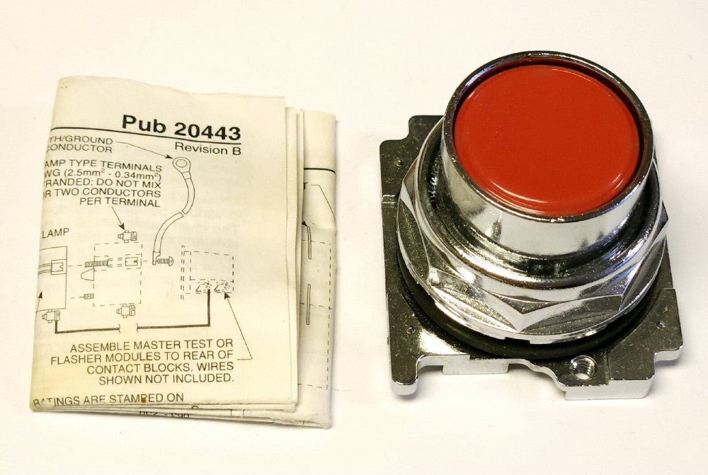 EATON CUTLER HAMMER 10250T102 Red Flush Head Pushbutton Operator