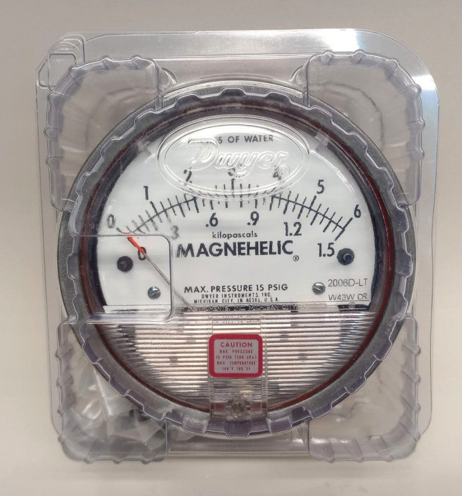 Dwyer 2006D-LT Magnehelic Differential Pressure Gauge W43W