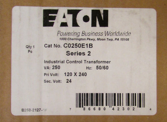 EATON CUTLER HAMMER C0250E1B 250VA Control Transformer Pri 120X240 Sec 24
