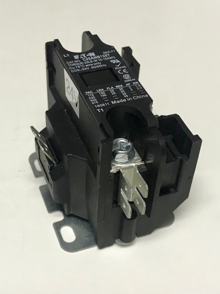 EATON C25ANB125T Single Pole 24 Volt Contactor 25 AMP